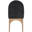 Meridian Waldorf Black Chenille Fabric Dining Chair IMAGE 2