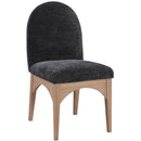 Meridian Waldorf Black Chenille Fabric Dining Chair IMAGE 3