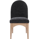 Meridian Waldorf Black Chenille Fabric Dining Chair IMAGE 4