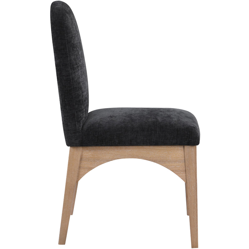 Meridian Waldorf Black Chenille Fabric Dining Chair IMAGE 5