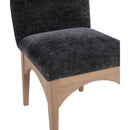 Meridian Waldorf Black Chenille Fabric Dining Chair IMAGE 7