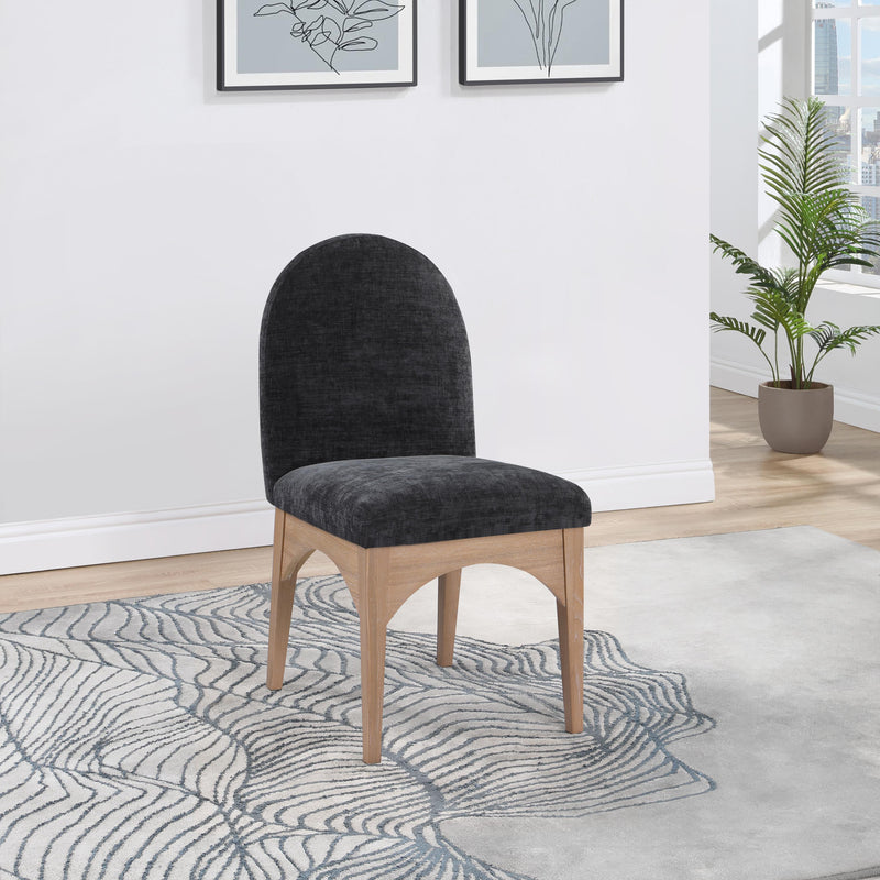 Meridian Waldorf Black Chenille Fabric Dining Chair IMAGE 8