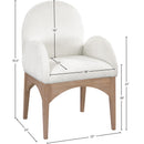 Meridian Waldorf Cream Chenille Fabric Dining Chair IMAGE 10