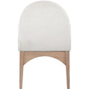 Meridian Waldorf Cream Chenille Fabric Dining Chair IMAGE 2