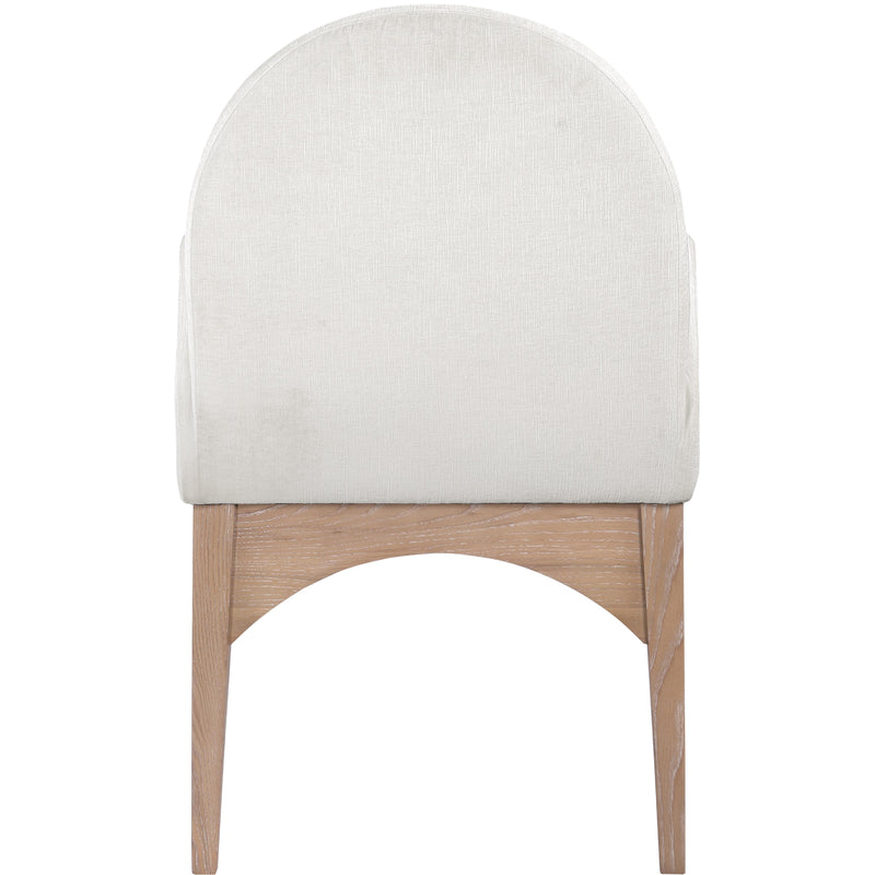 Meridian Waldorf Cream Chenille Fabric Dining Chair IMAGE 2