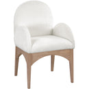 Meridian Waldorf Cream Chenille Fabric Dining Chair IMAGE 3