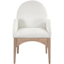 Meridian Waldorf Cream Chenille Fabric Dining Chair IMAGE 4