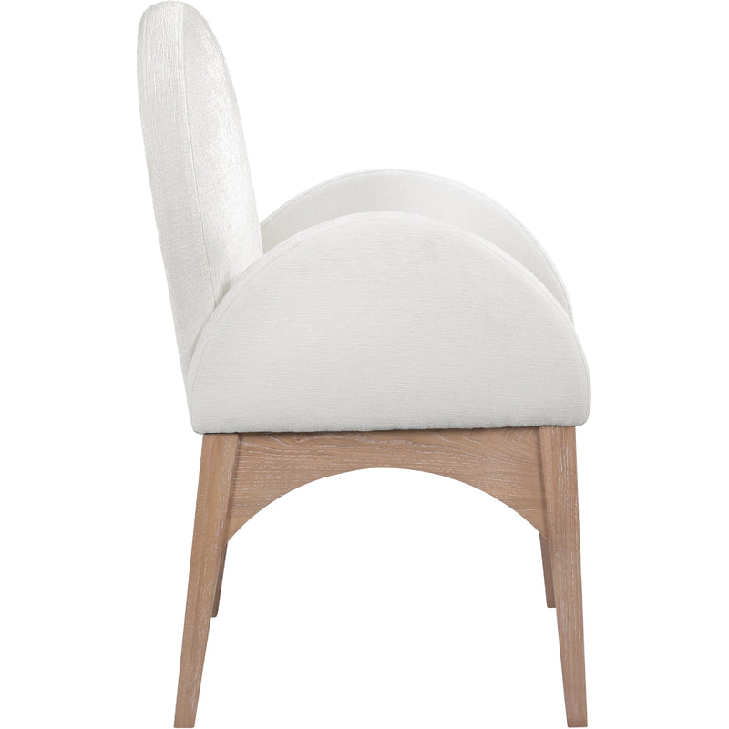 Meridian Waldorf Cream Chenille Fabric Dining Chair IMAGE 5