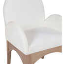 Meridian Waldorf Cream Chenille Fabric Dining Chair IMAGE 7