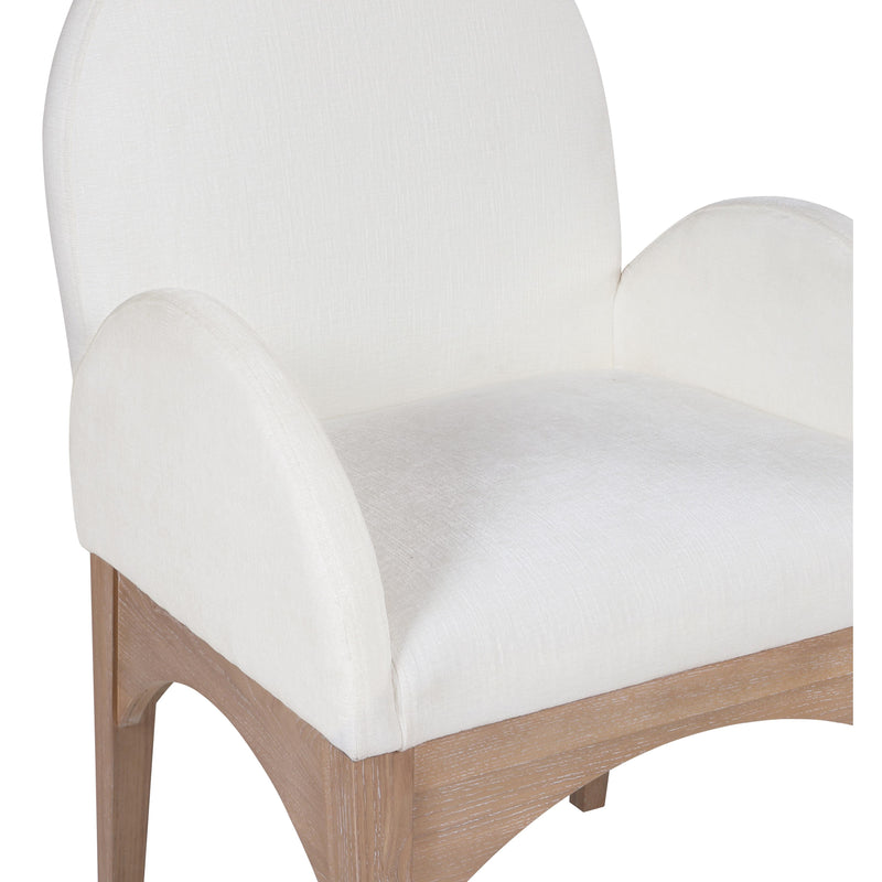 Meridian Waldorf Cream Chenille Fabric Dining Chair IMAGE 7