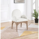 Meridian Waldorf Cream Chenille Fabric Dining Chair IMAGE 8