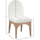 Meridian Waldorf Cream Chenille Fabric Dining Chair IMAGE 10