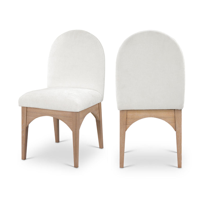 Meridian Waldorf Cream Chenille Fabric Dining Chair IMAGE 1