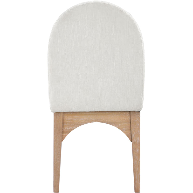 Meridian Waldorf Cream Chenille Fabric Dining Chair IMAGE 2