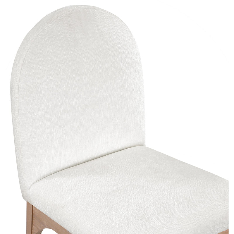 Meridian Waldorf Cream Chenille Fabric Dining Chair IMAGE 6