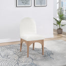 Meridian Waldorf Cream Chenille Fabric Dining Chair IMAGE 8