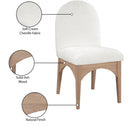 Meridian Waldorf Cream Chenille Fabric Dining Chair IMAGE 9