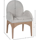 Meridian Waldorf Grey Chenille Fabric Dining Chair IMAGE 10