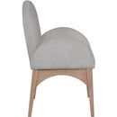 Meridian Waldorf Grey Chenille Fabric Dining Chair IMAGE 5