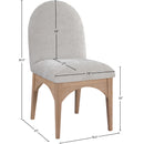 Meridian Waldorf Grey Chenille Fabric Dining Chair IMAGE 10