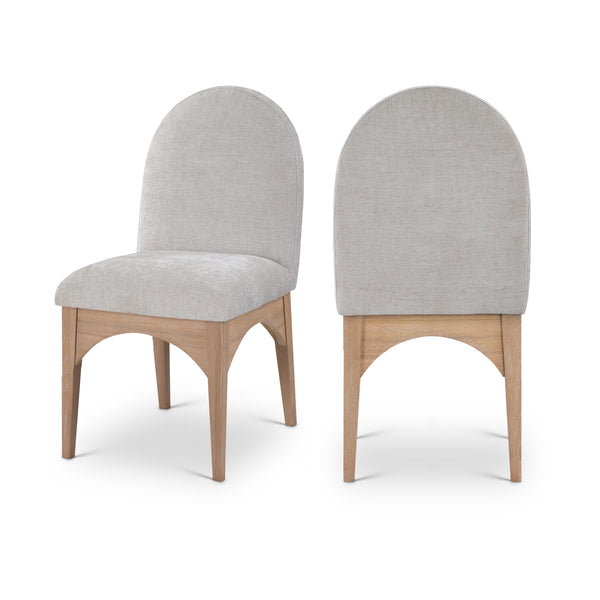 Meridian Waldorf Grey Chenille Fabric Dining Chair IMAGE 1