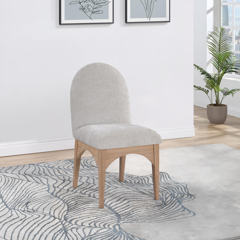 Meridian Waldorf Grey Chenille Fabric Dining Chair IMAGE 8