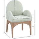 Meridian Waldorf Mint Chenille Fabric Dining Chair IMAGE 10
