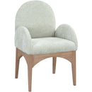 Meridian Waldorf Mint Chenille Fabric Dining Chair IMAGE 3