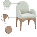Meridian Waldorf Mint Chenille Fabric Dining Chair IMAGE 9