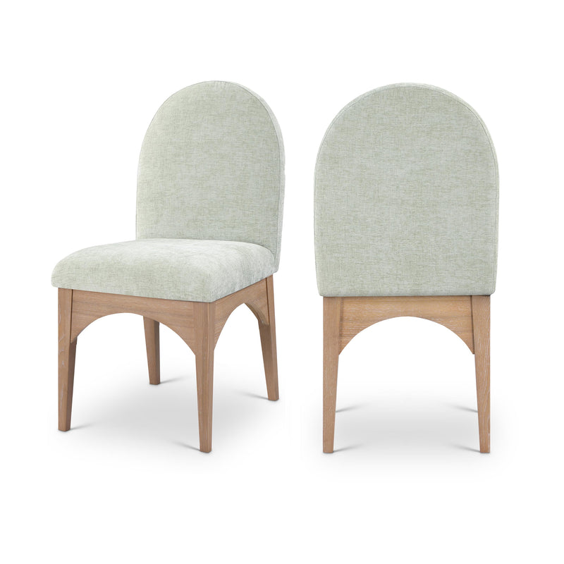 Meridian Waldorf Mint Chenille Fabric Dining Chair IMAGE 1