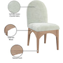 Meridian Waldorf Mint Chenille Fabric Dining Chair IMAGE 9