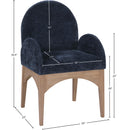 Meridian Waldorf Navy Chenille Fabric Dining Chair IMAGE 10