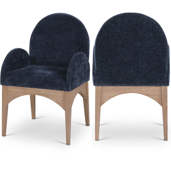 Meridian Waldorf Navy Chenille Fabric Dining Chair IMAGE 1