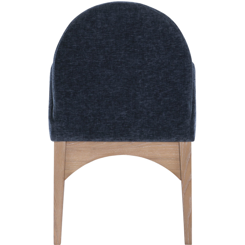 Meridian Waldorf Navy Chenille Fabric Dining Chair IMAGE 2