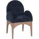 Meridian Waldorf Navy Chenille Fabric Dining Chair IMAGE 3