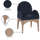Meridian Waldorf Navy Chenille Fabric Dining Chair IMAGE 9
