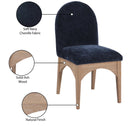 Meridian Waldorf Navy Chenille Fabric Dining Chair IMAGE 9