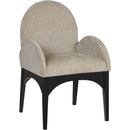 Meridian Waldorf Beige Chenille Fabric Dining Chair IMAGE 3