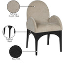 Meridian Waldorf Beige Chenille Fabric Dining Chair IMAGE 9