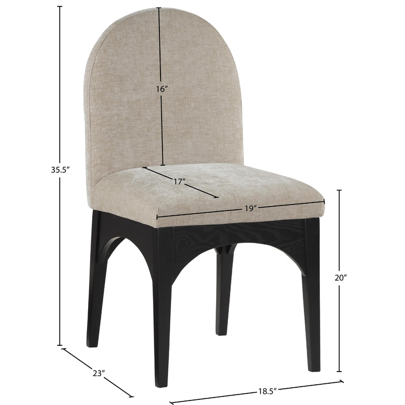 Meridian Waldorf Beige Chenille Fabric Dining Chair IMAGE 10
