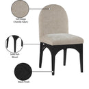 Meridian Waldorf Beige Chenille Fabric Dining Chair IMAGE 9
