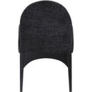 Meridian Waldorf Black Chenille Fabric Dining Chair IMAGE 2