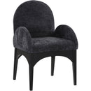 Meridian Waldorf Black Chenille Fabric Dining Chair IMAGE 3