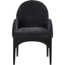 Meridian Waldorf Black Chenille Fabric Dining Chair IMAGE 4