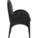 Meridian Waldorf Black Chenille Fabric Dining Chair IMAGE 5