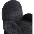 Meridian Waldorf Black Chenille Fabric Dining Chair IMAGE 6
