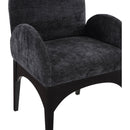Meridian Waldorf Black Chenille Fabric Dining Chair IMAGE 7