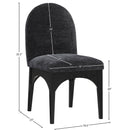 Meridian Waldorf Black Chenille Fabric Dining Chair IMAGE 10