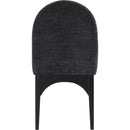 Meridian Waldorf Black Chenille Fabric Dining Chair IMAGE 2