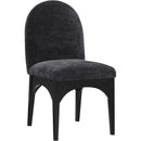 Meridian Waldorf Black Chenille Fabric Dining Chair IMAGE 3